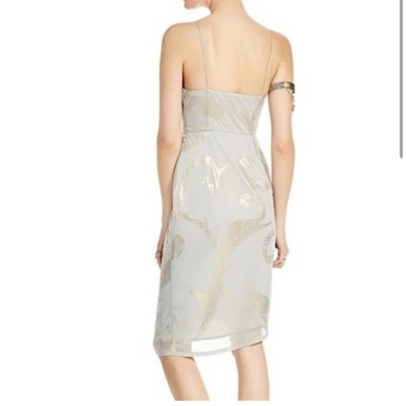 Free People Pretty Tough Venus Draped Metallic Party Dress 2 - Picture 2 of 14